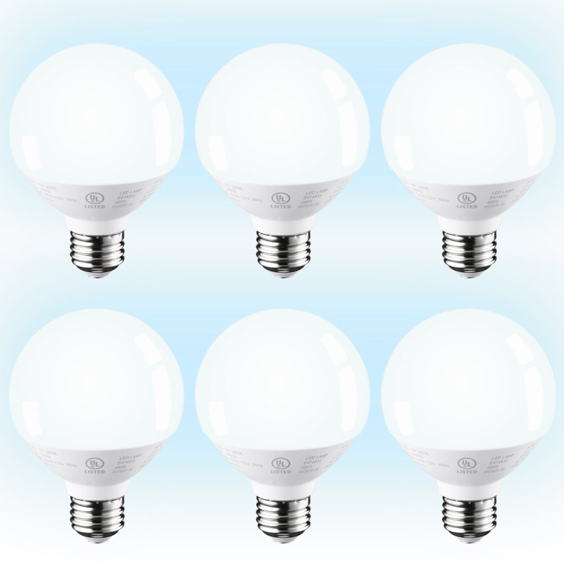 TORCHSTAR LED Vanity Globe Light Bulbs, G25, 40W Equivalent, E26 Base, 5000K Daylight Wayfair